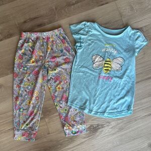 ‘bee happy’ Pajama Set Girls Size 8